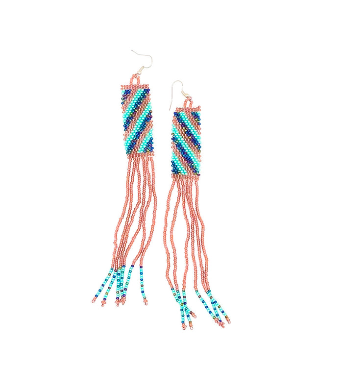 Nthabi Earrings Rose and Turquoise