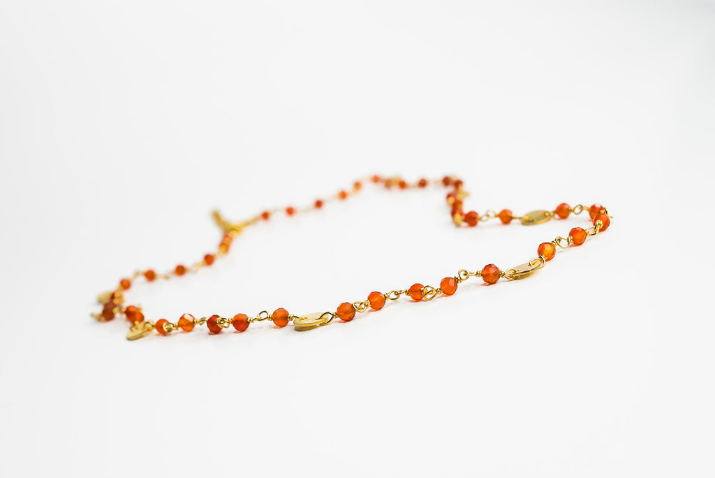 Carnelian Coin Necklace