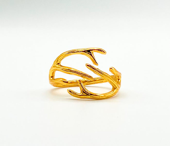 Antler Ring in Gold