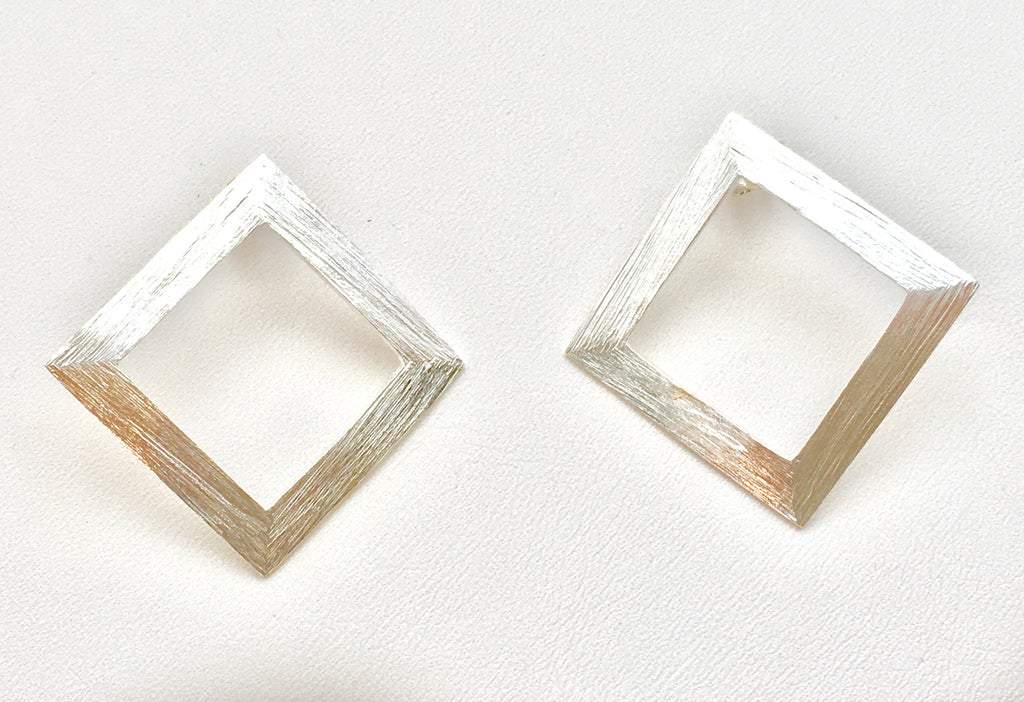Thora’s Square Earrings in Silver