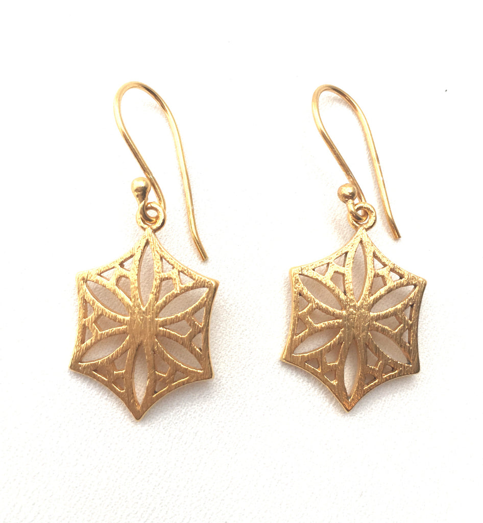 Colorado Snowflower Earrings in Gold