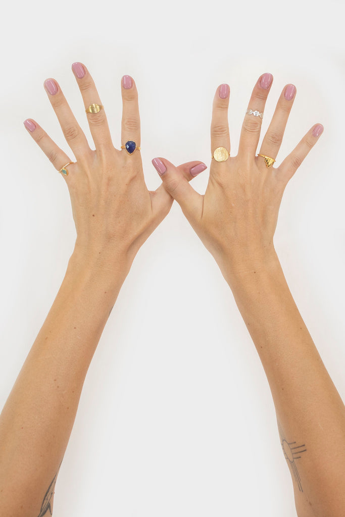 Anvil Ring with Lapis Lazuli