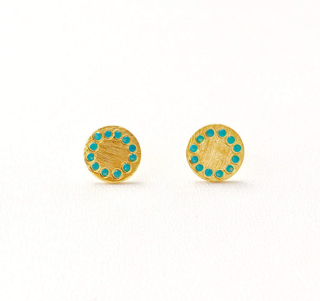 Shield Studs in Gold