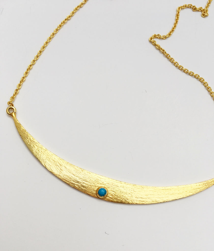 Shield Maiden Necklace in Gold