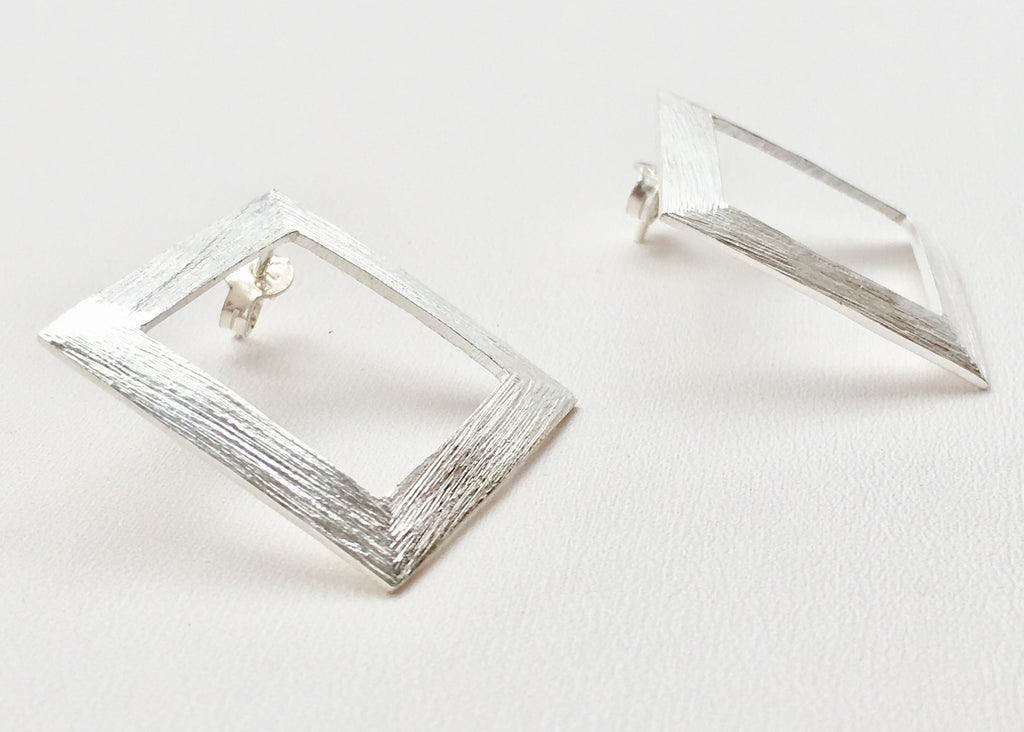 Thora’s Square Earrings in Silver